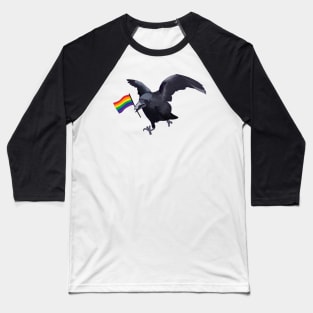 Gay Pride Crow Friend Baseball T-Shirt